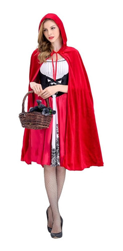 Capa Disfraz Caperucita Roja Premium 80cm