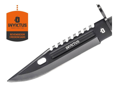 Faca Tática Explorer Black Invictus Inox Edc Militar Camping