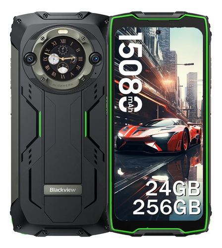 Teléfono Celular Blackview Bv9300 Pro 24 Gb 256 Gb Rom, Resistente Al Agua, Color Verde (Usado)