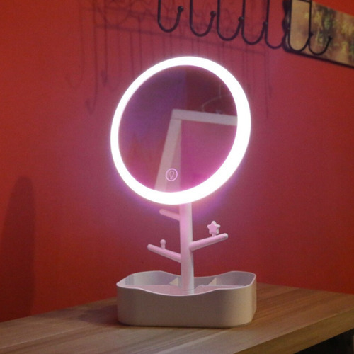 Imagen 6 de 10 de Espejo De Maquillaje Joyero Luces Led