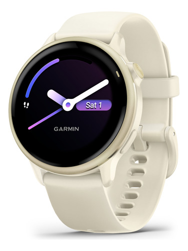 Garmin Vivoactive 6 Blanco Oro Lunar - Mountravel Blanco Silicona Hueso Gold