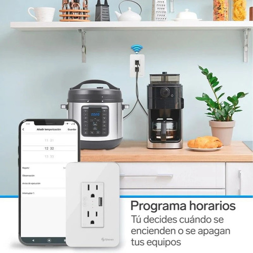 Enchufe Tomacorriente Inteligente Wifi Steren Con Usb