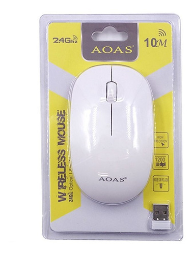 Mouse Óptico Inalámbrico Usb Aoas 2.4 Ghz Wireless Delgado