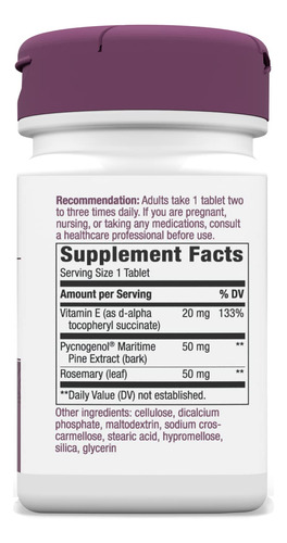 Suplemento Nature's Way Pycnogenol 30 Comprimidos Veganos