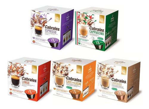 Pack X6 Cajas A Eleccion Cafe Capsulas Cabrales Dolce Gusto