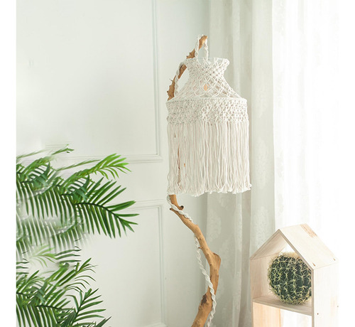 Pantalla De Lámpara De Macramé Bohemio, Cubierta De Luz
