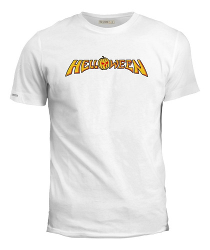 Camiseta Estampada Helloween Logo Banda Rock Ink
