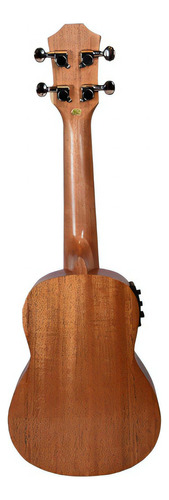 Copacabana Ukulele Soprano Electroacustico Sapeli  Cpuk036 Color Marrón