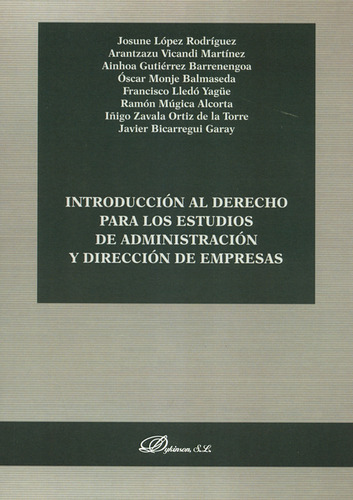 Introducción Al Derecho Para Los Estudios De Administración 