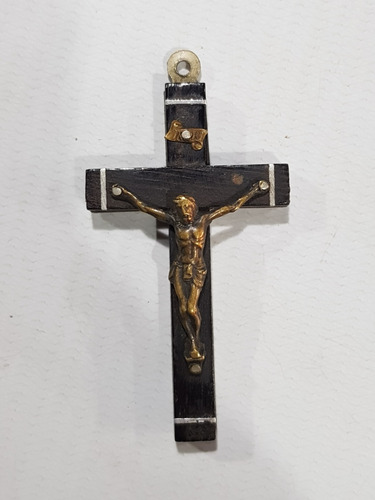 Imagen 8 de 9 de Antiguos Crucifijos Bronce, Esmaltado Y Plata Roma Mag 58910