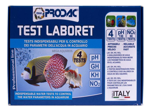 Medir Test Laboret 4 Testes Ph Gh Kh Nitritos No2 Aquário