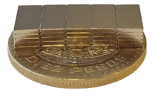 25 Imanes De Neodimio 10mm X 5mm X 1mm Magneto Rectangular