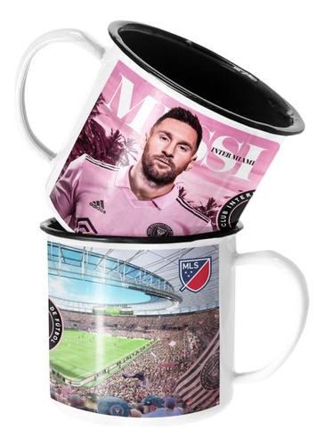 Taza Enlozada Lechera Lionel Messi Inter Miami Estadio