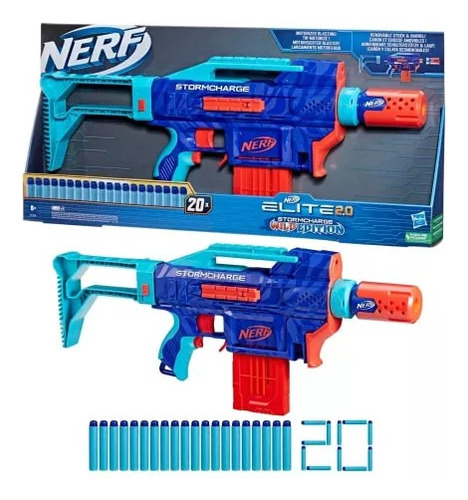 Nerf Elite 2.0 Wild Edition Stormcharge Con 20 Elite Dardos (Usado)