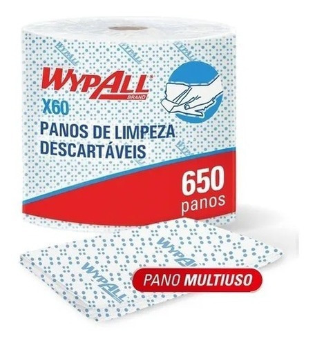 Pano para limpeza Wypall X60 pano azul