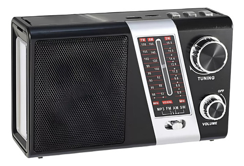 Radio Portátil Am/fm/sw Con Panel Solar Y Luz - Ps
