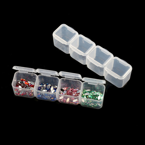 S Caja Para Guardar Uñas, Cuentas De Plástico, 56 Rejillas