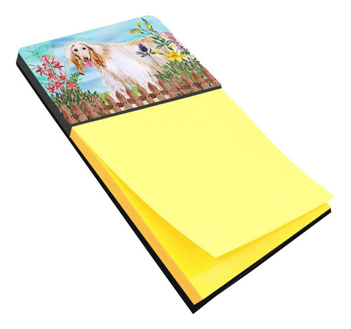 Nota Adhesiva De Primavera Con Sabueso Afgano De Carolines T