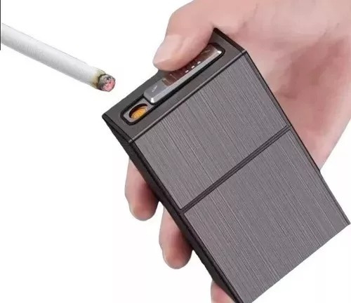 10pz Cigarreras Con Encendedor Recargable Electrico Cigarros