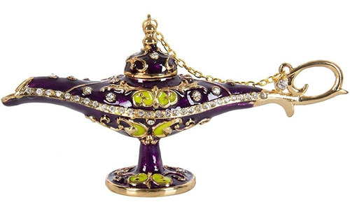 Imagen 2 de 5 de Qifu Pintado A Mano Esmaltado Aladdin Lampara Decorativa Co
