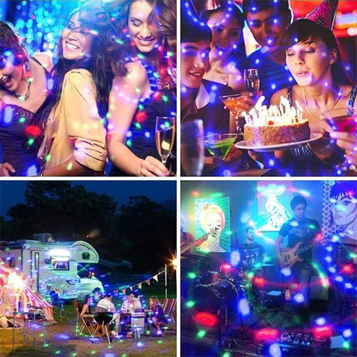 Colorida Bola Giratoria Dj Crystal Rgb Party Disco Led
