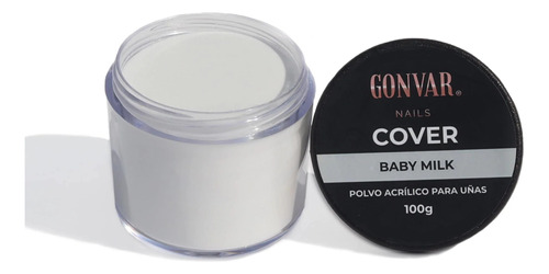 Acrilico Cover Baby Milk Blanco Lechoso Gonvar Nails 100 G