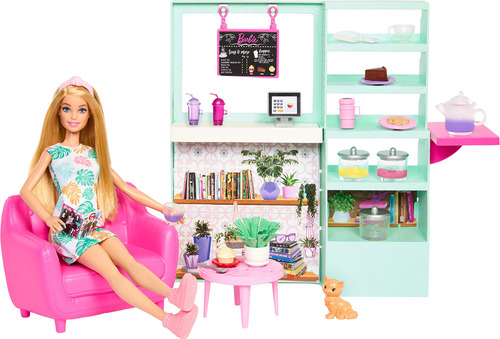 Barbie Fashion & Beauty Set De Juego Tienda De Té Con 21 Pie