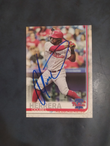 Baraja Topps Update Autografiada Por Odubel Herrera 