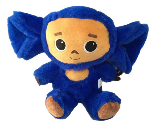 Peluche Mono Ruso Orejudo Azul 26cm