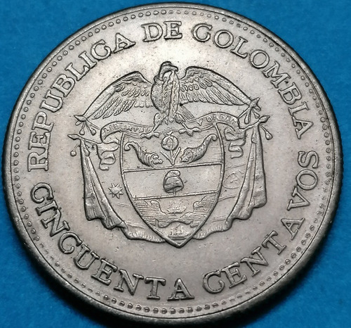 Colombia Moneda 50 Centavos 1958