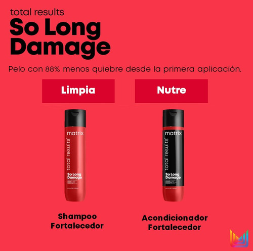 Imagen 4 de 5 de Acondicionador So Long Damage X300 Total Results Matrix