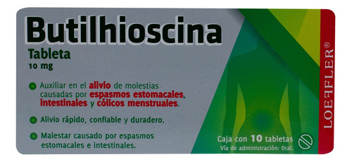 Butilhioscina Caja C/10 Tabletas De 10mg