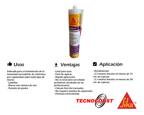 Sikamur Injectocream 100 Inyección P/humedad De Cimientos
