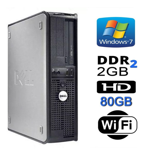 Cpu Dell Mini Optiplex Dual 2gb Hd 80gb Wifi Dvd