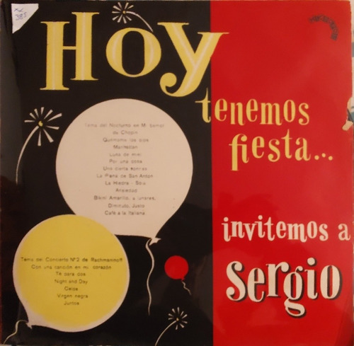 Vinilo Lp De Sergio Pfeiffer - Hoy Tenemos Fiesta  (xx385