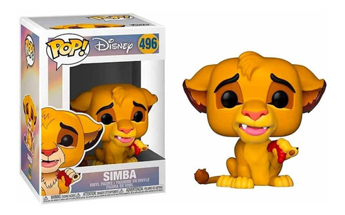 Simba With Worm Funko Pop 496 Rey León Lion King (con Gusano