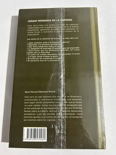Libro Dirigir Personas En La Empresa - Harvard - Nuevo