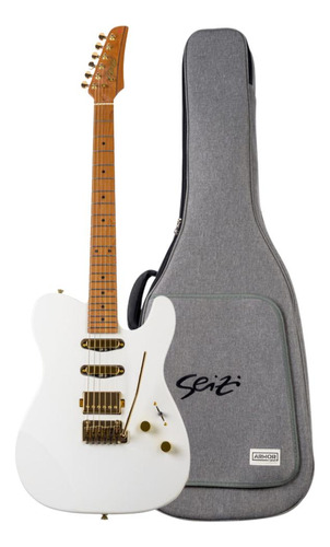 Guitarra Tele Hss Seizi Katana Sakura Pearl Wg Cor Branco Orientação Da Mão Destro