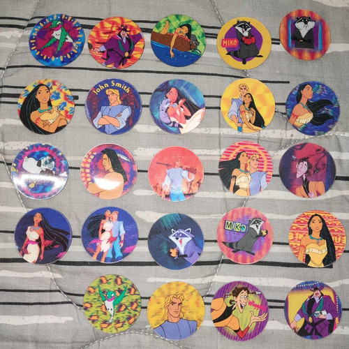 Coleccion De Triple Tazos De Disney Pocahontas 1995
