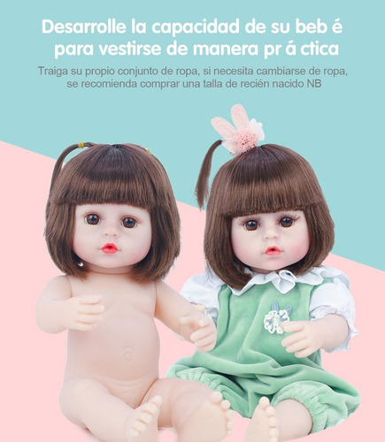 Muñeca Bebé Auxtoo Fashionista 38 cm Articulada con Accesorios para Niñas a Partir de 3 Años