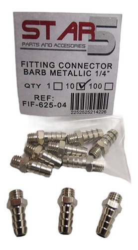 Fitings 1/4 , Conexión Unidad. 1/4 Racor De 1/4 (10 Unids)