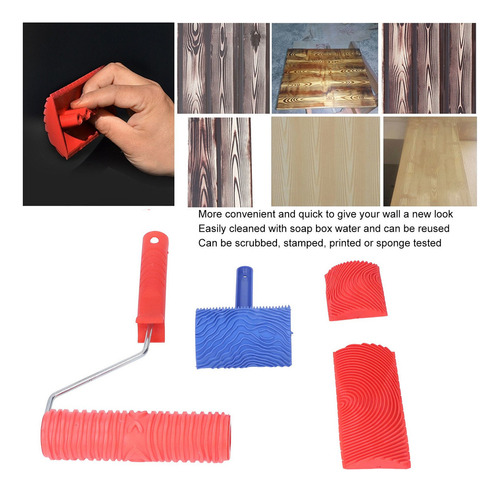Juego De Herramientas Para Vetear Madera Con Textura De Pint