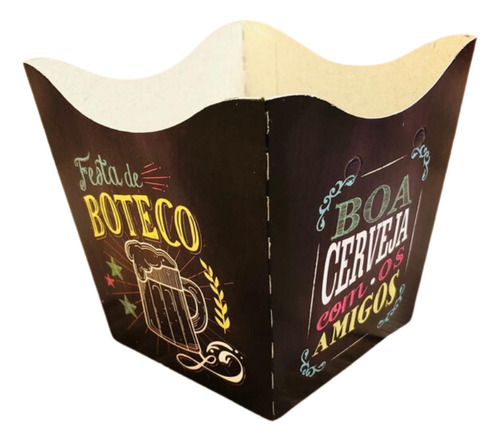 10 Cachepô De Papel Para Festa Doce Decoração Tema Boteco