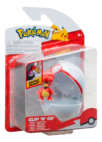 Pokémon - Pokebola C/clip + Figura Surtidas - Vamos A Jugar