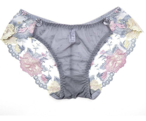 Sexy Panty Cachetero En Nylon Y Spandex Floreada Sensual