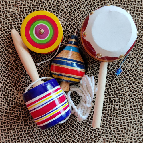 28 Juguetes Típicos Mexicanos Yoyo, Trompo, Balero Y Tambor