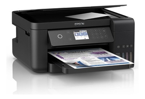 Impresora a color multifunción Epson EcoTank L6161 con wifi negra 110V