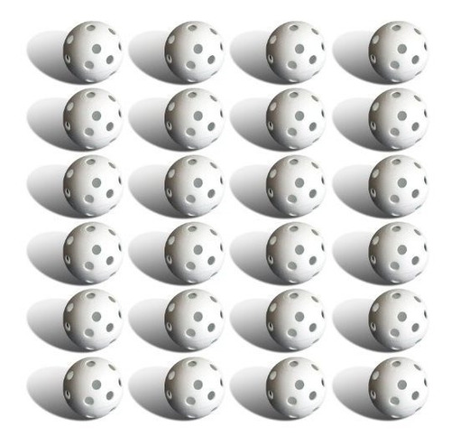 Set De 24 Bolas De Golf Blancas De Plástico Para Práctica.