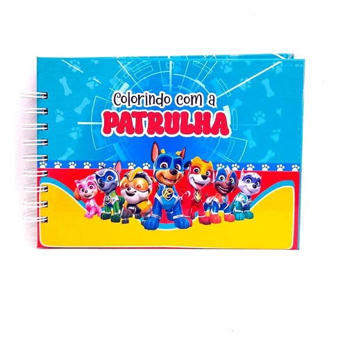 Livro De Colorir Patrulha Canina Com 50 Folhas Infantil Bob Rubble Zuma Skye Rocky Marshall Everest