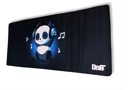 Mousepad Gamer Xl Oso Panda Music 90x40cm Antideslizante